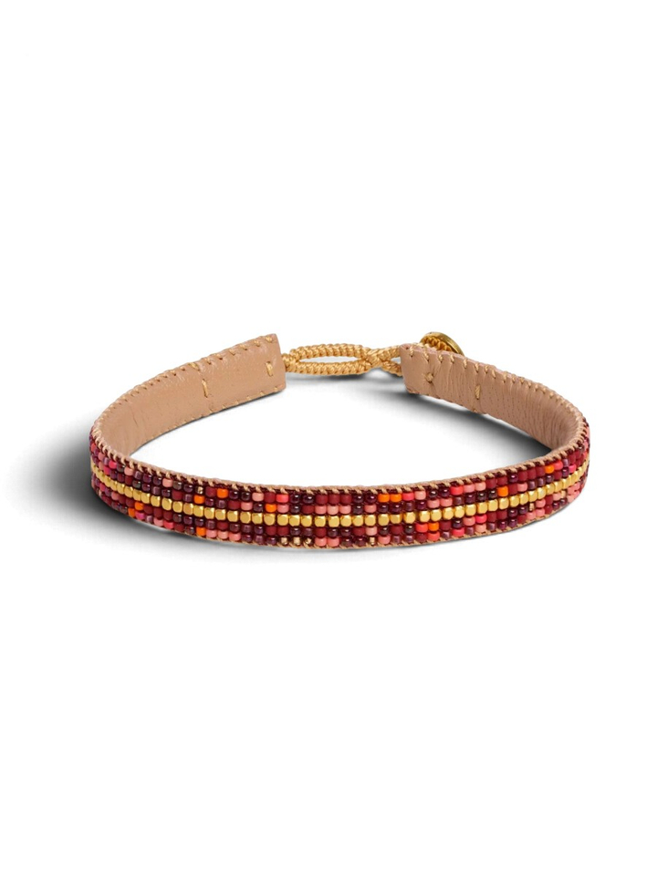Bordeaux armband met parels Maroon Ibu Jewels 