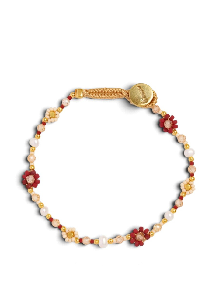 Gouden armband met bloemen Maroon Ibu Jewels