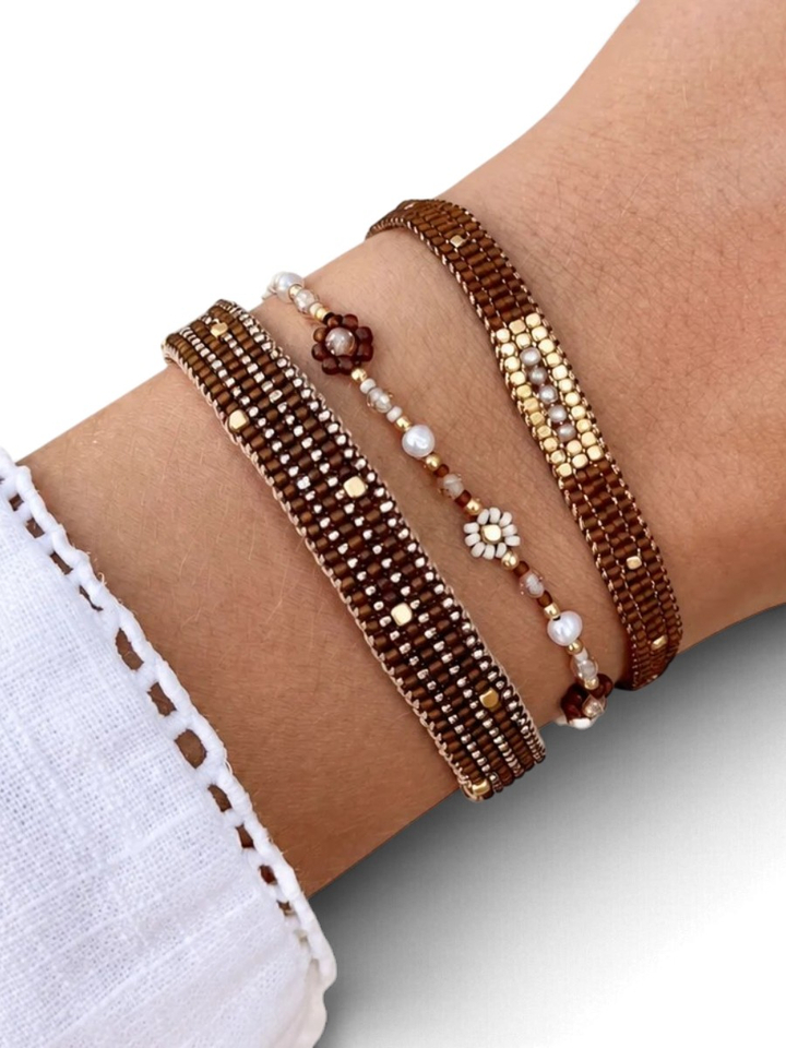 Gouden armband met bloemen Ibu Jewels