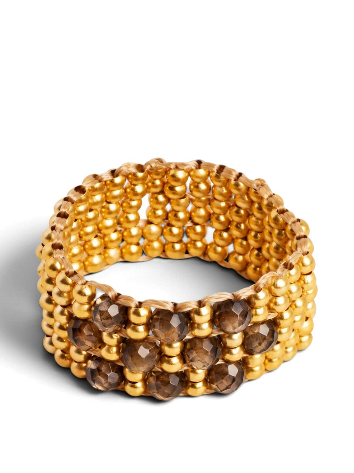 Ring met parels smoky quartz Kim Ibu Jewels