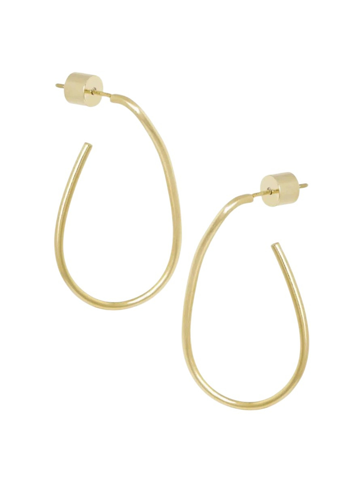 Gouden oorbel swirl Ellen Beekmans