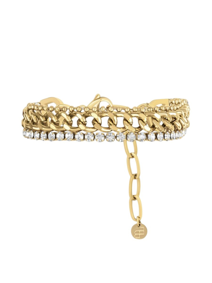 Gouden armband met meerdere details Ellen Beekmans 