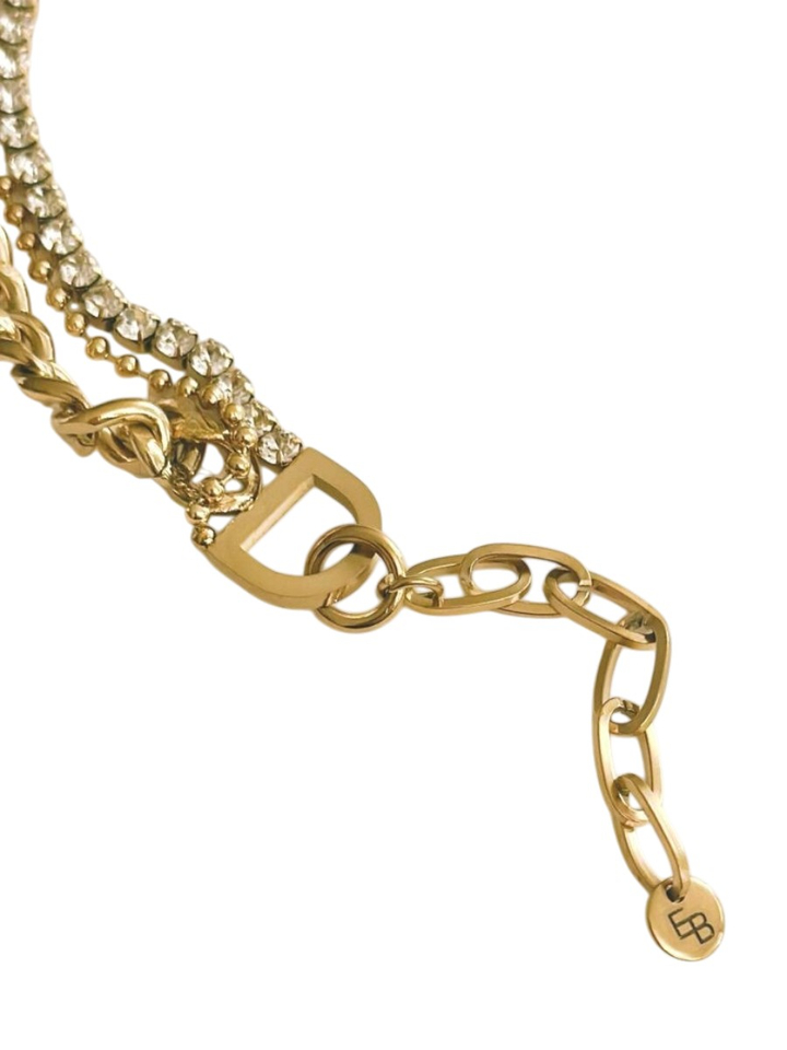 Gouden armband met meerdere details Ellen Beekmans 