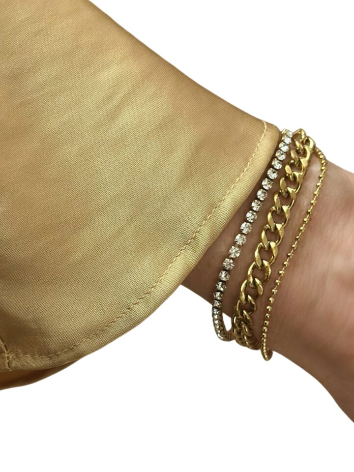 Gouden armband met meerdere details Ellen Beekmans 