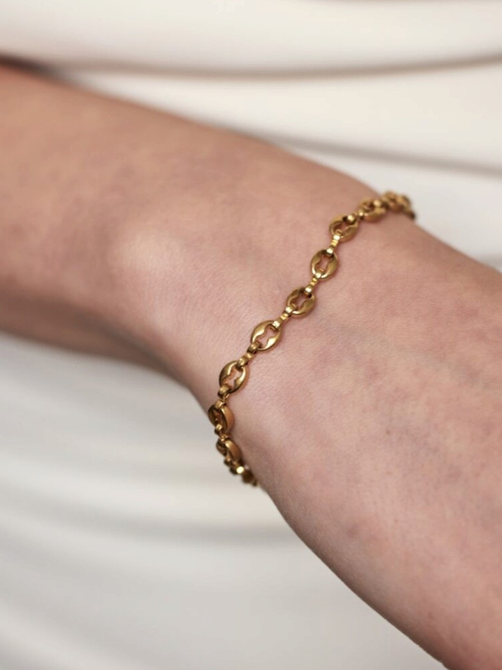 Gouden armband met schakels Ellen Beekmans
