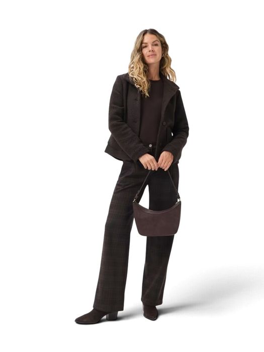 Bruine geruite broek Lillyth Flared Raphaela