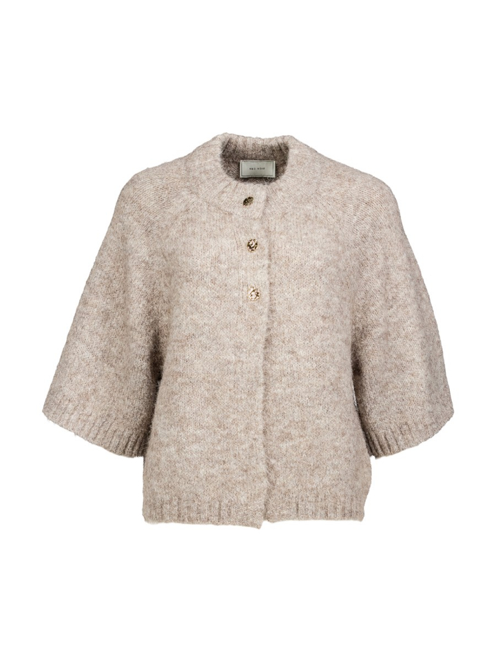 Beige trui met knoopsluiting Benuta Neo Noir