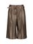 Bruine halflange broek in lederlook met riem Imperial 