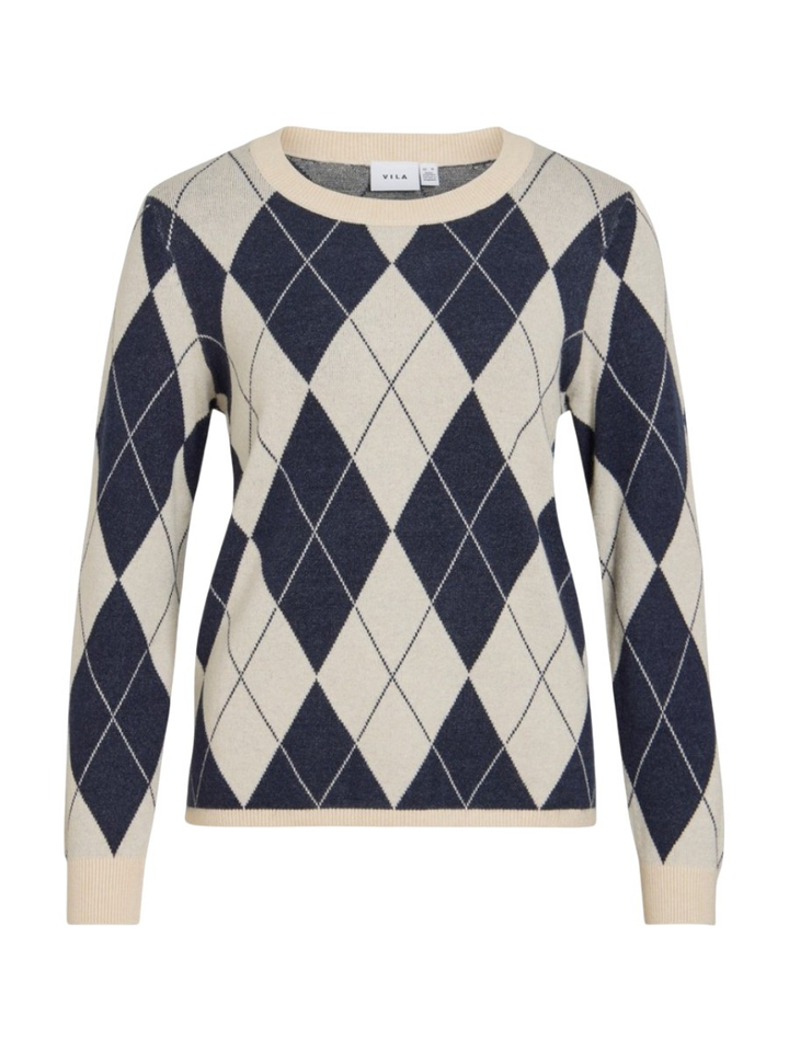 Beige geruiten trui Vitif Vila