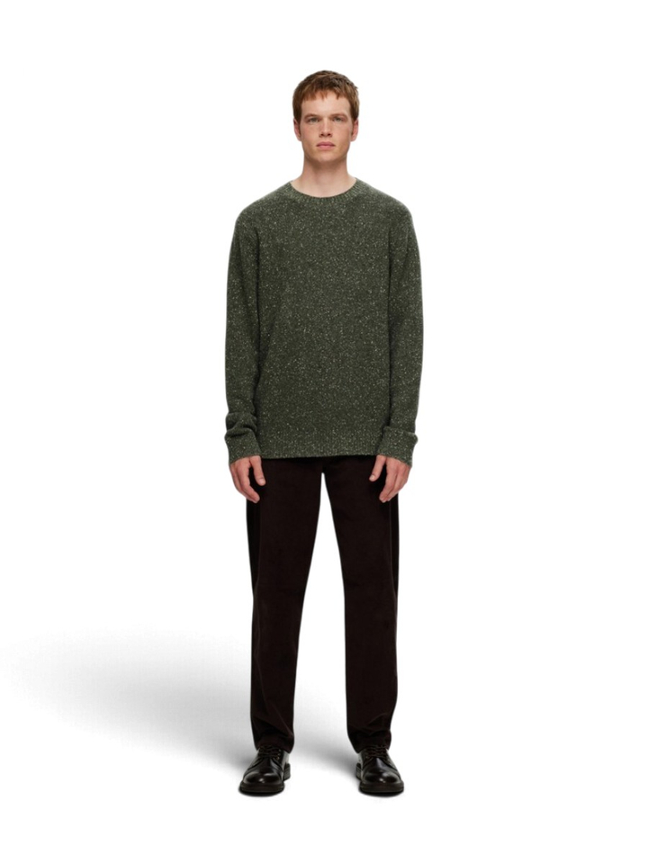 Groene trui melange Neil Selected