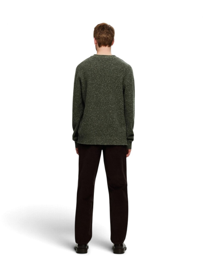 Groene trui melange Neil Selected