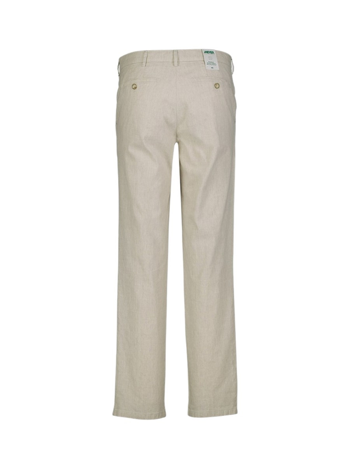 Beige geklede linnen broek Roma Depot Meyer
