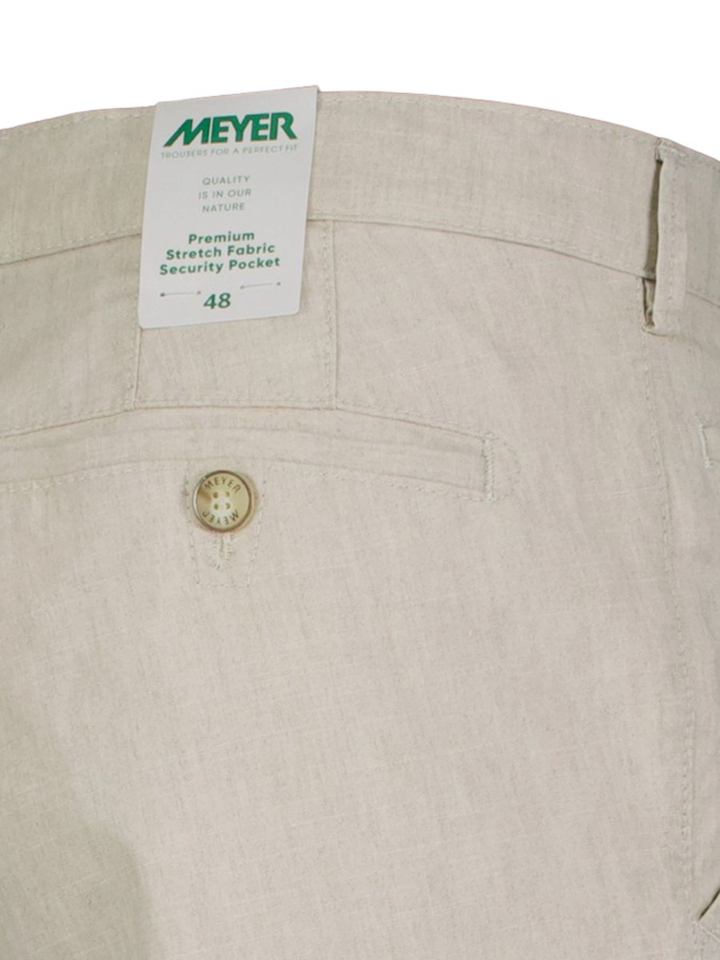 Beige geklede linnen broek Roma Depot Meyer