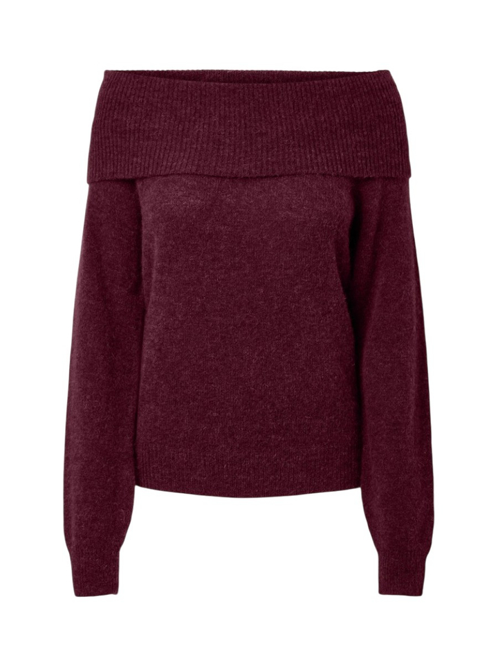 Paarse off shoulder trui Yasjohi Y.A.S 