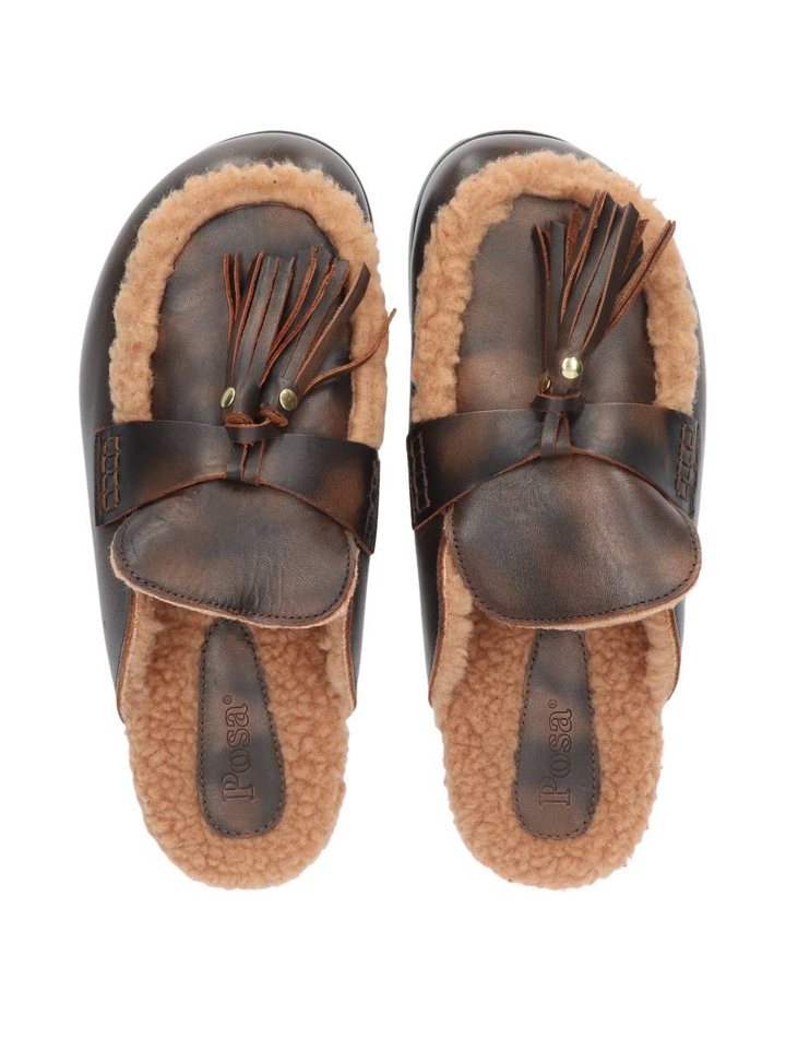 Ranch Tassel Mule - Leather | Coffee Posa