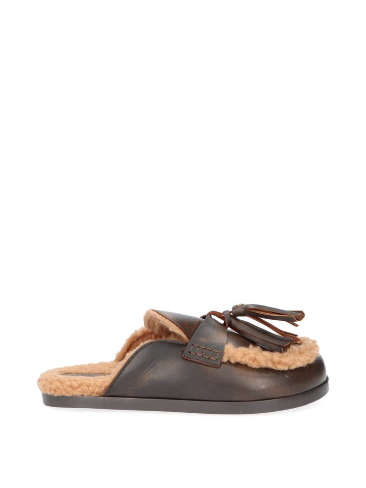 Ranch Tassel Mule - Leather | Coffee Posa