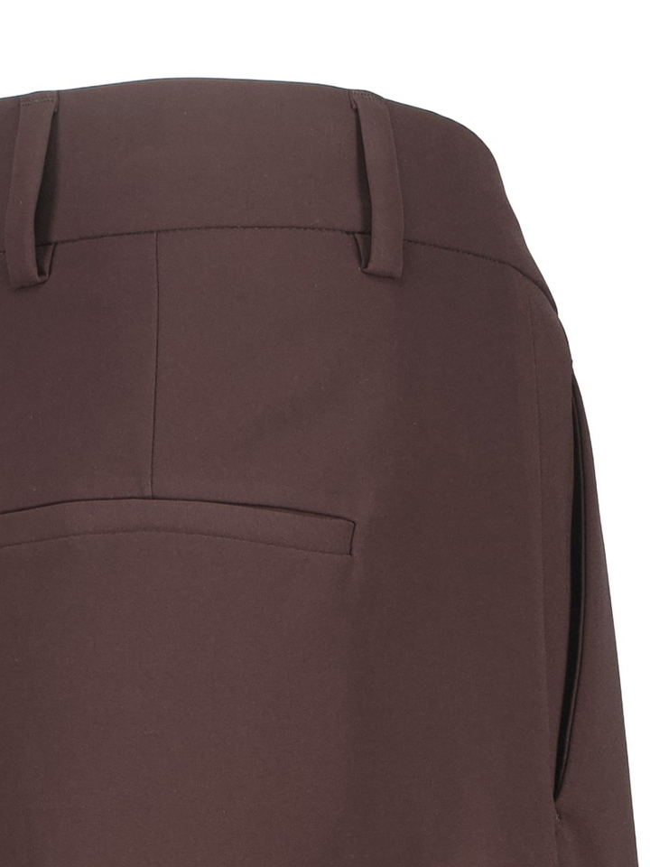 Donkerbruine bermuda met bandplooi Devin Rossi