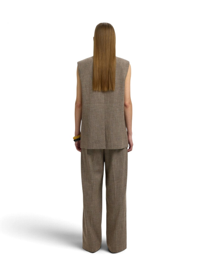 Bruine blazer zonder mouwen Selected Women