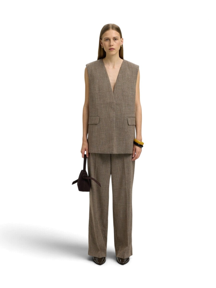 Bruine blazer zonder mouwen Selected Women