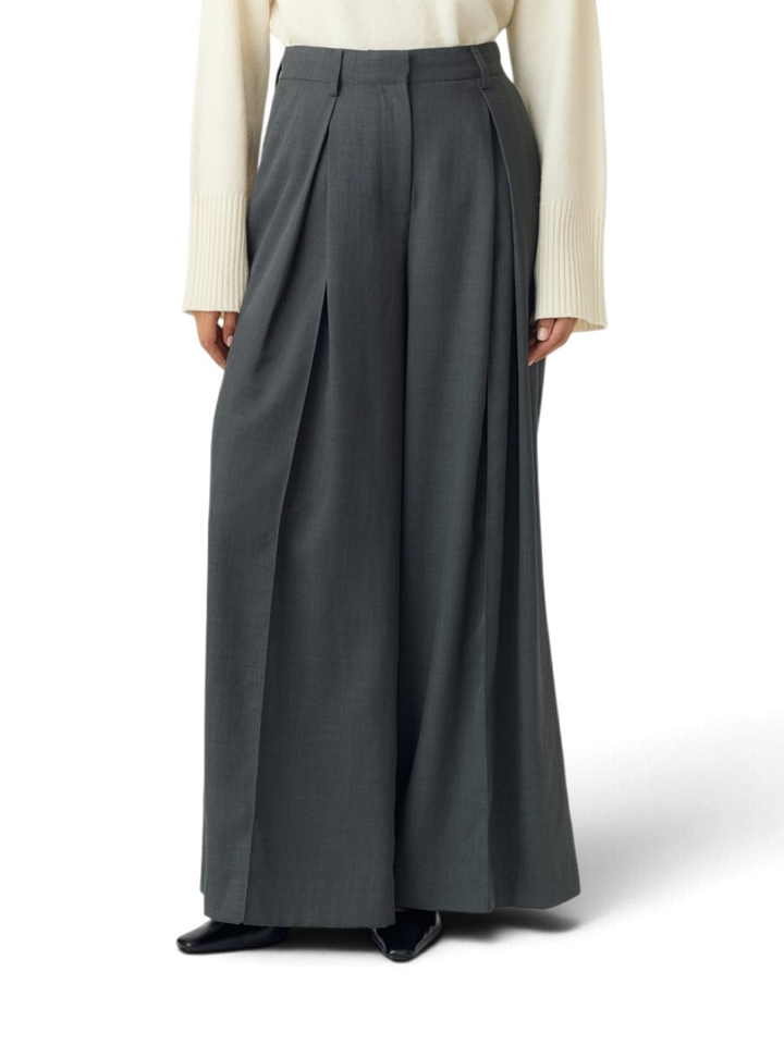 Donkergrijze geklede broek Yaselura Y.A.S
