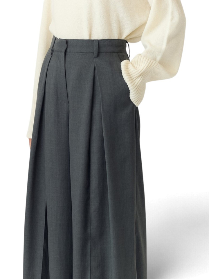 Donkergrijze geklede broek Yaselura Y.A.S