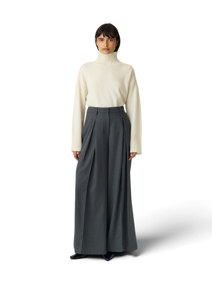 Donkergrijze geklede broek Yaselura Y.A.S