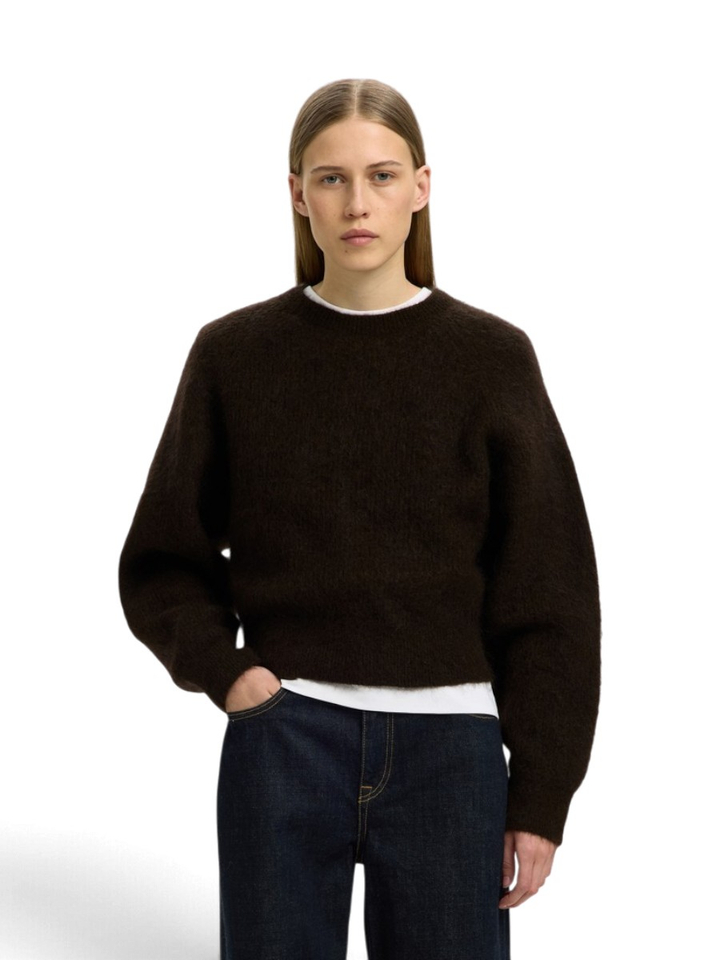 Donkerbruine trui Selected Women