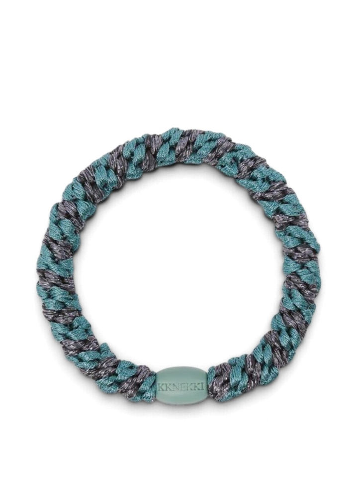 Teal steel grey glitter stripe Kknekki 