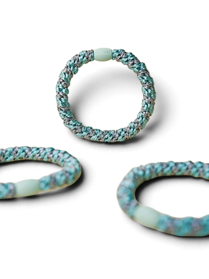 Teal steel grey glitter stripe Kknekki 