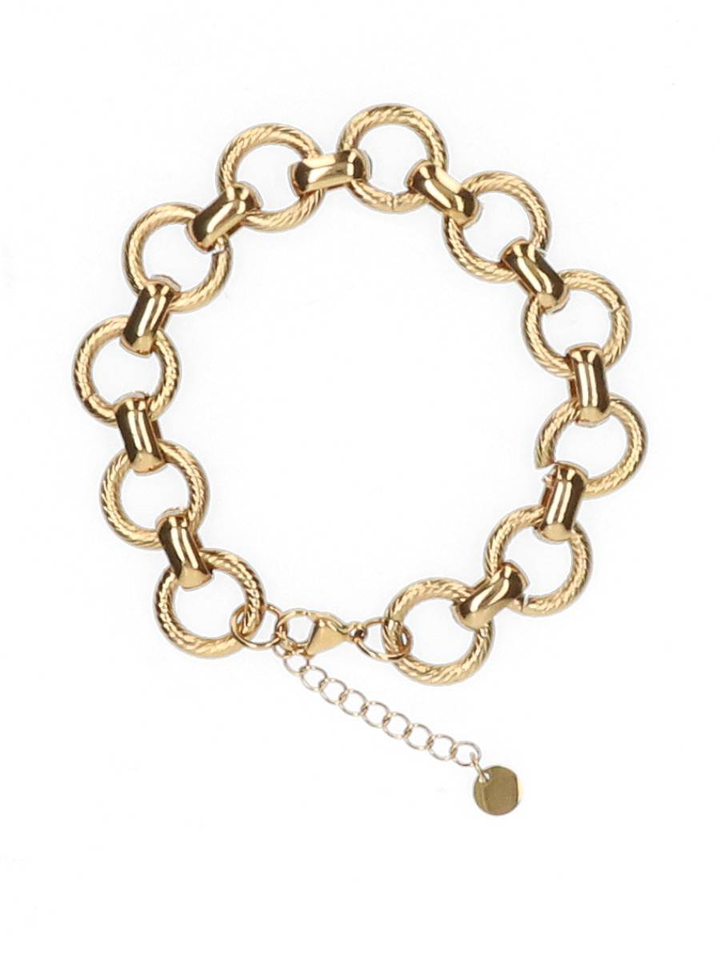 Gouden armband met verschillende schakels Ellen Beekmans