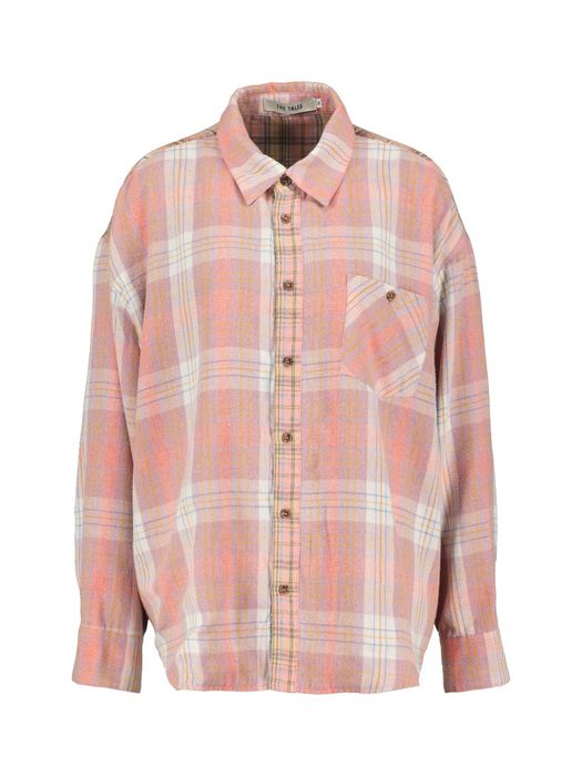 Lichtroze flanellen oversized blouse in print The Tales