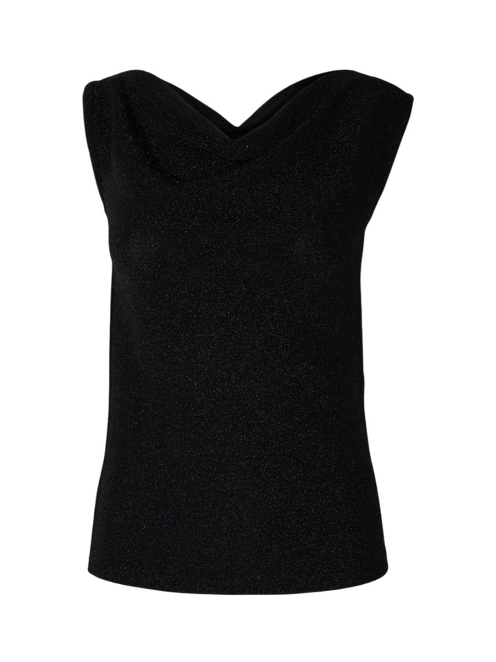 Zwarte glitter top Slwnori Fitte Selected