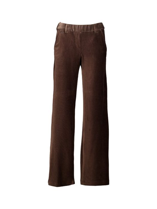 Donkerbruine ribfluwelen broek Style Brax