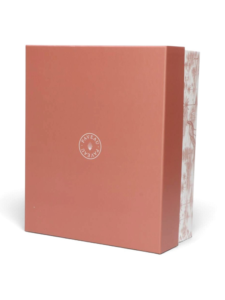 Lichtbruine giftset met fles en glazen Swirl M Terracotta Paveau