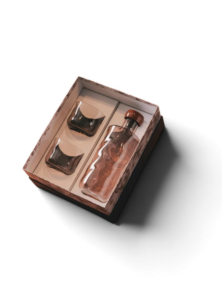 Bordeaux giftset met fles en glazen Swirl M Silt Paveau
