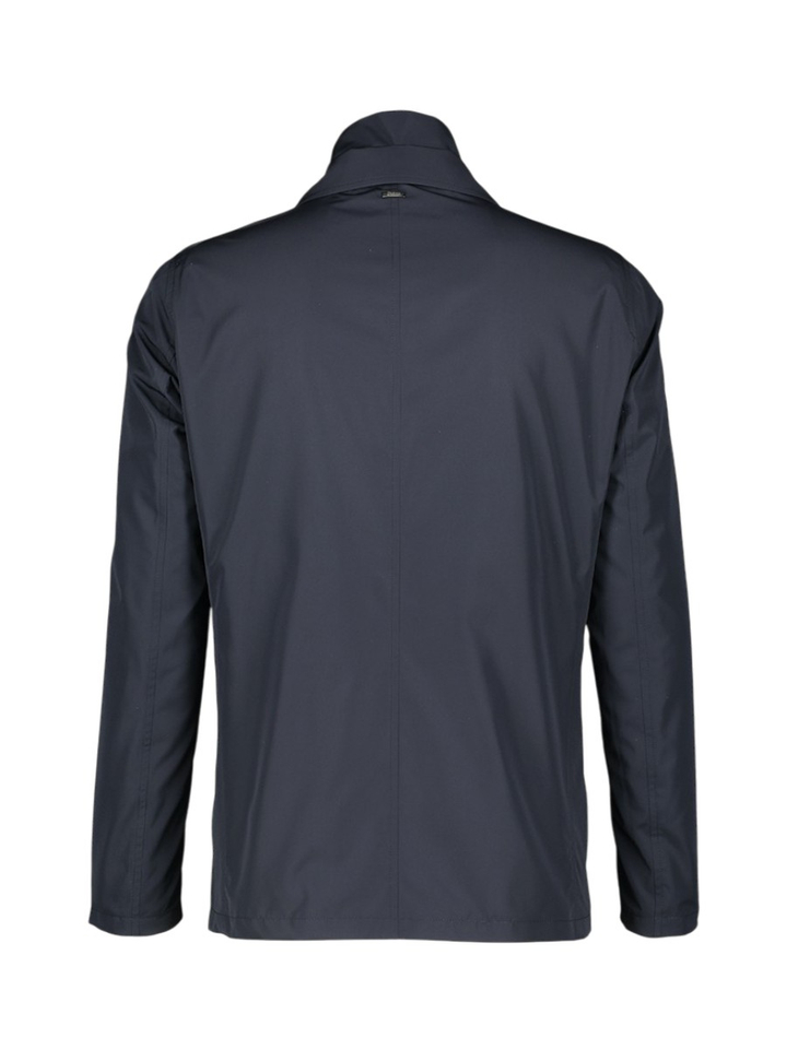Blauwe jas met afneembare kraag Herno 