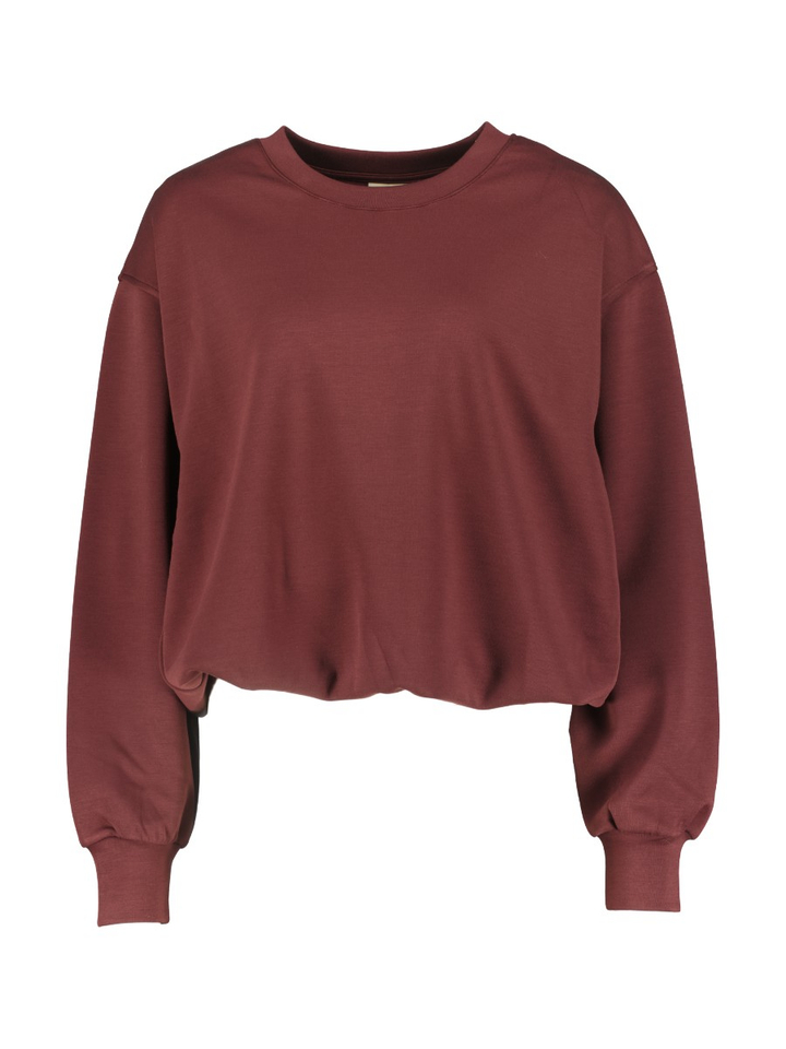 Bruine trui met ronde hals Peppercorn