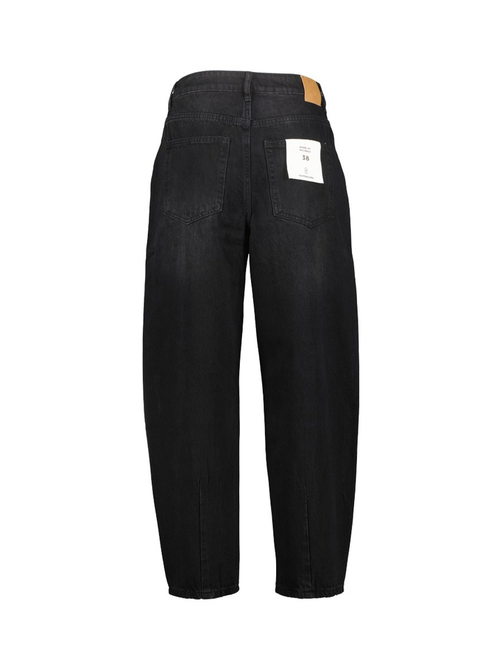 Zwarte barrel broek Peppercorn