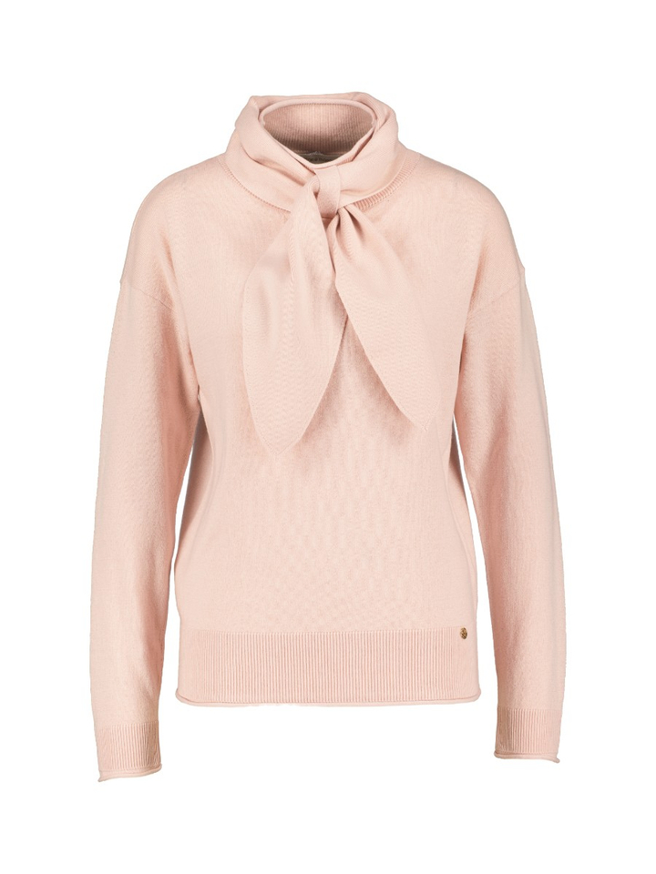 Lichtroze pull met lange mouwen en detail aan de nek Marie Mero