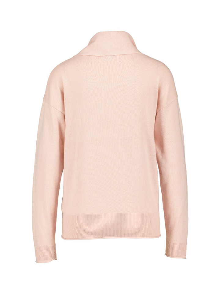 Lichtroze pull met lange mouwen en detail aan de nek Marie Mero