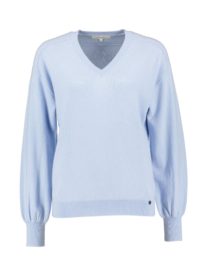 Lichtblauwe pull met V-hals Marie Mero