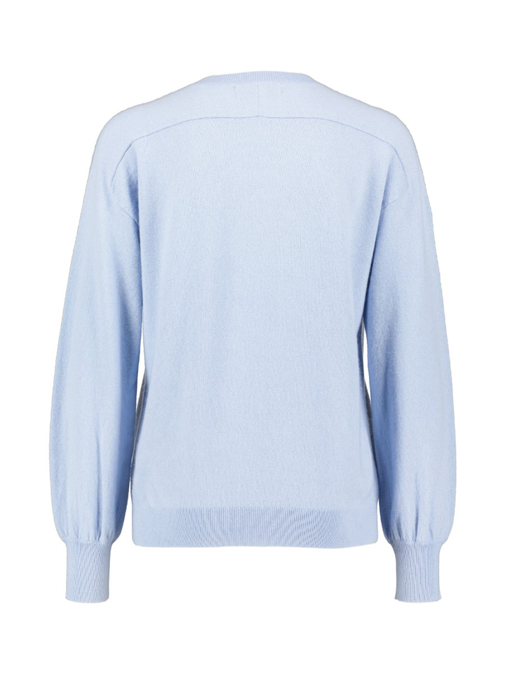 Lichtblauwe pull met V-hals Marie Mero