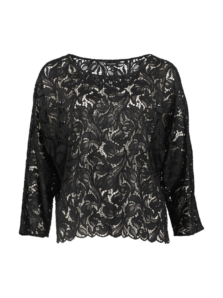 Zwarte gekante blouse Junias Mayerline
