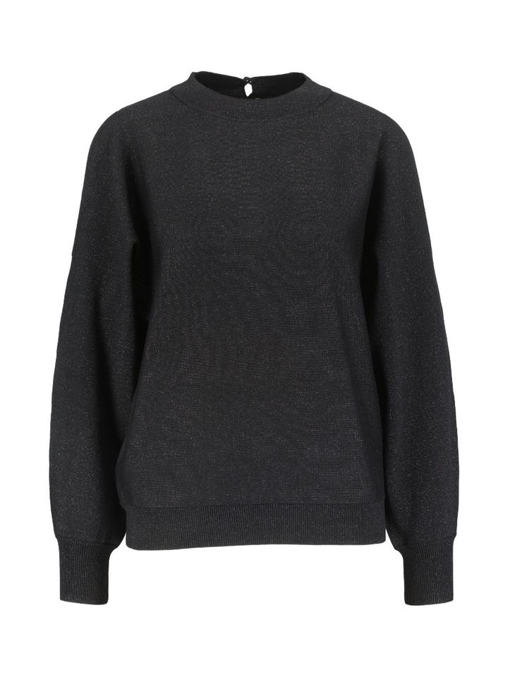 Zwarte glinsterende pull met lange mouwen Atony Mayerline