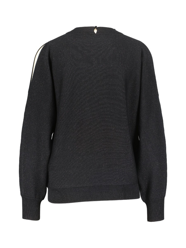 Zwarte glinsterende pull met lange mouwen Atony Mayerline