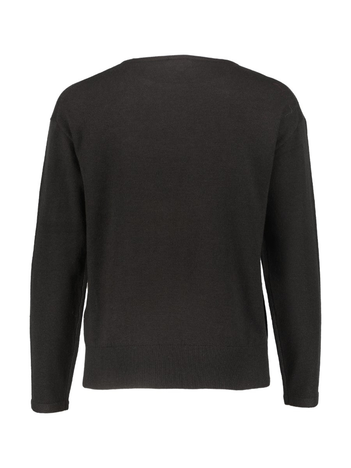Zwarte pull met beige detail Anjo Mayerline