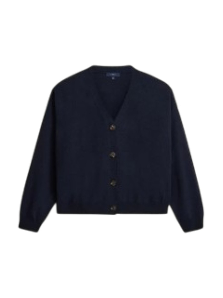 Donkerblauwe gilet met knopen Idem Soeur