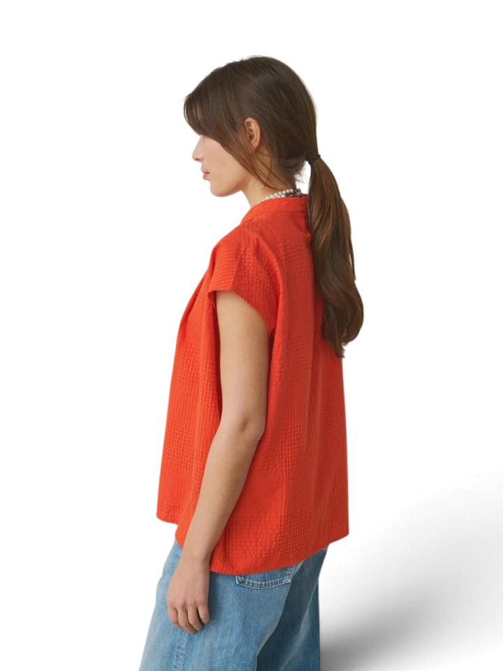 Oranje blouse zonder mouwen Anne Mii