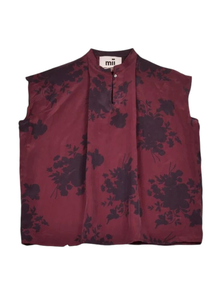 Bordeaux blouse met bloemenprint Anne Mii