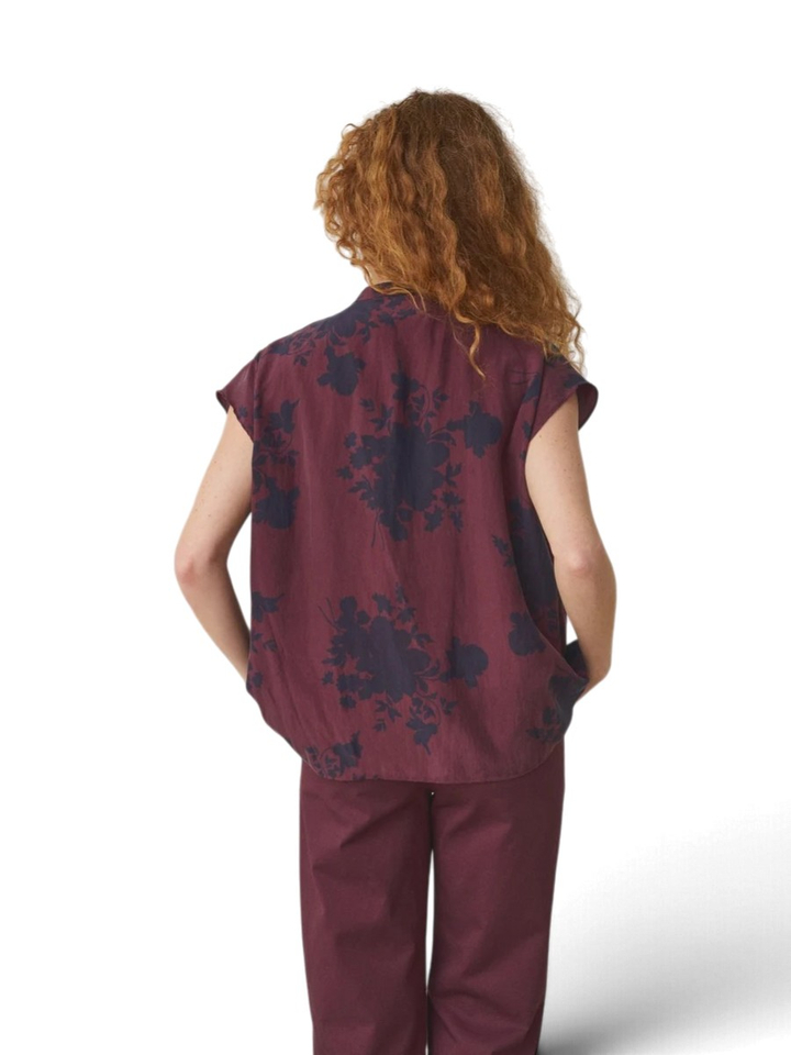 Bordeaux blouse met bloemenprint Anne Mii